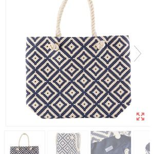 Summer and Rose Navy diamond tote